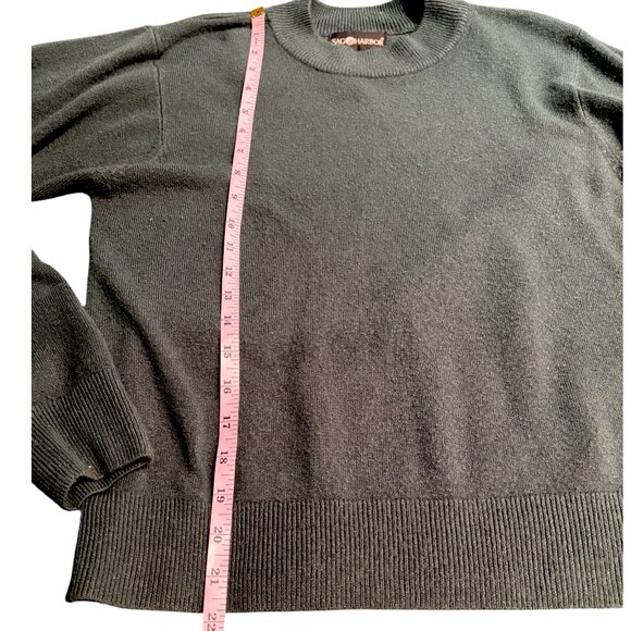 Vintage Sag Harbor Sweater Women's small forest green Acrylic Mock Neck Pullover - Picture 6 of 8